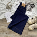 Denim Blue Straight-Leg Jeans for Women, Spring and Autumn 2025 New Style, High-Waisted Design, Slimming, Loose Wide-Leg Pants