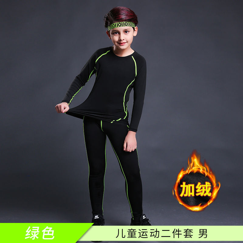 Children's Basketball Suit Warm Tights Training Bottoming Boys Sportswear Children's Quick-Drying Sports Suit
