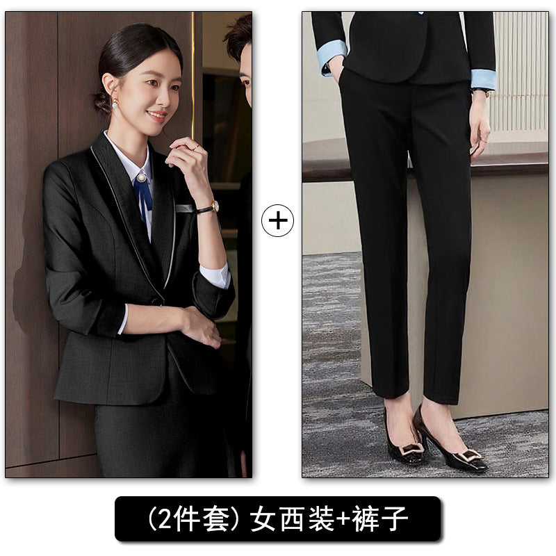 Professional Vest Suit Suit Female Property Jewelry Hotel Ktv Front Desk Receptionist Beautician Work Clothes