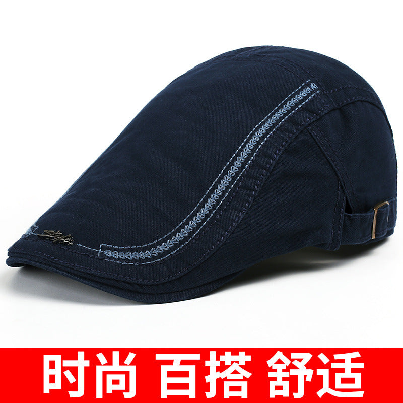 Hat Men's Spring and Summer Beret All-match Casual Sunscreen Hat Sun Hat Men's Fashionable Summer Cap Forward Hat