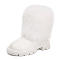 Girls' foreign trade leather boots 2024 autumn and winter new fashion western style mid-tube boots Mao Mao mouth soft bottom chimney boots fashion boots