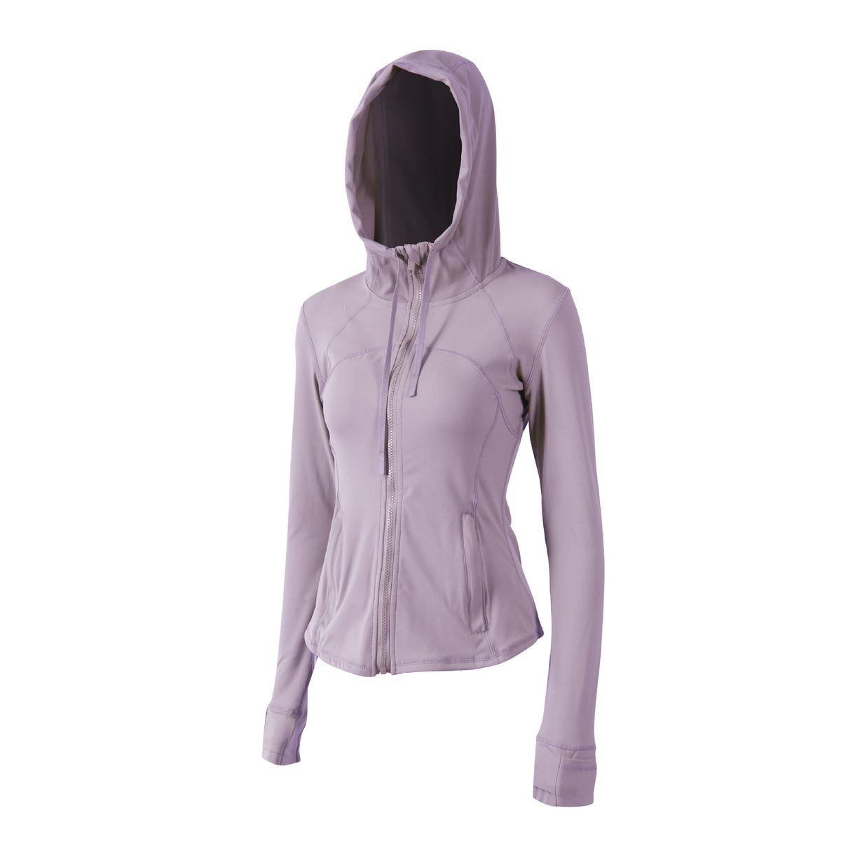 Autumn Yoga Clothing Hooded Fitness Hoodie Quick-drying Jacket Slim-fit Double-sided Scrusted Nylon Breathable Women's Sports Jacket