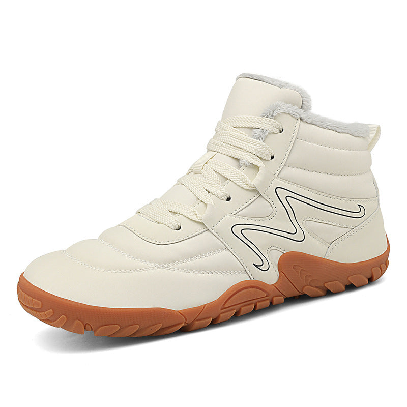 Cross-border Snow Boots Men's Winter Warm Boots Men's and Women's fleece-lined Warm Boots Outdoor Five-finger Waterproof Cotton Shoes Mountaineering Shoes