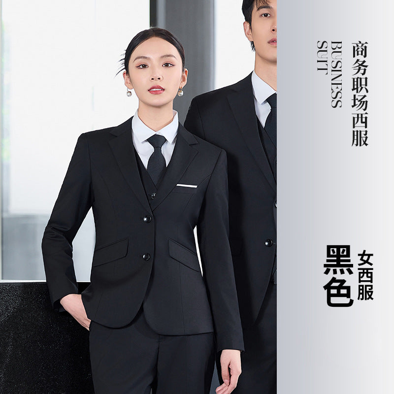 High-End Suit Suits for Men and Women, Professional Formal Wear, 4S Store Real Estate Property Workwear, Blue Suit Suits, Work Clothes