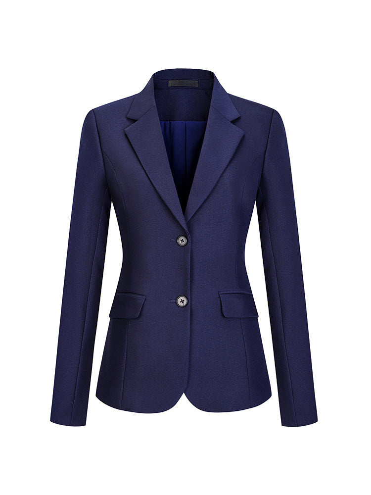 Sapphire blue suit men and women commuting high-end professional temperament civil servant interview suit large size hotel work clothes