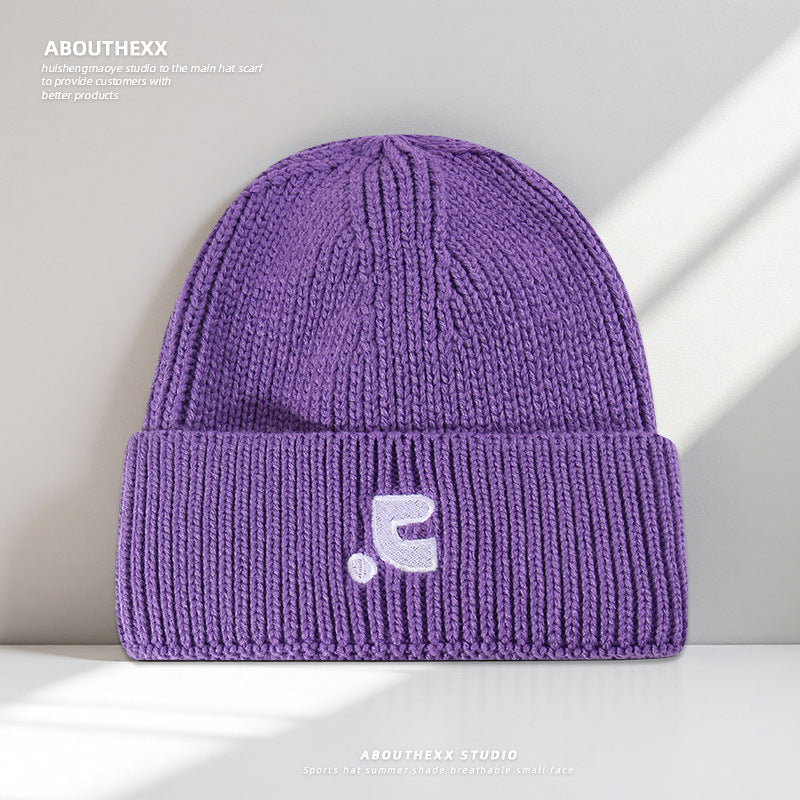 Autumn and Winter Warm Hats for Female Celebrities, Same Style Letter Knitted Hats for Students and Couples, Pullover Cold Hats, Wholesale Woolen Hats for Men
