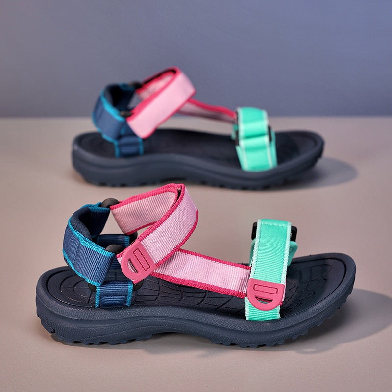 Children's Sandals for Boys and Girls in Summer New Style Comfortable Soft Sole Fashionable Breathable Outdoor Open-Toe Sports Beach Shoes