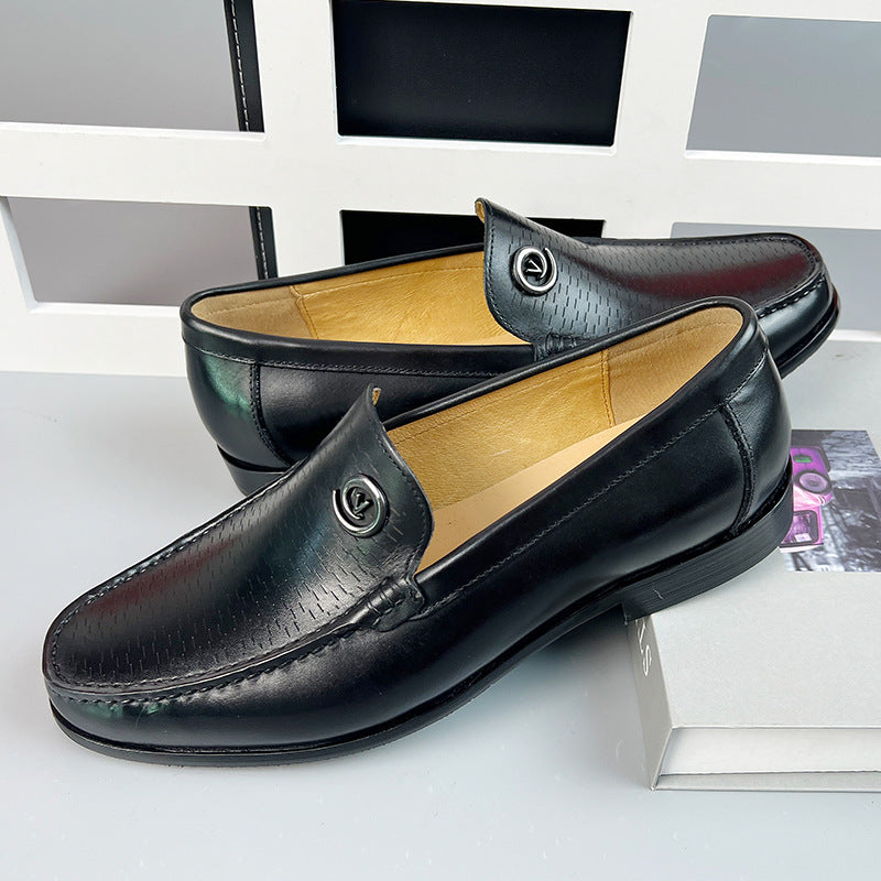 Men's Casual Loafers, Breathable Leather Shoes, Genuine Leather Slip-On Shoes, Winter Men's Shoes, New Trendy Style