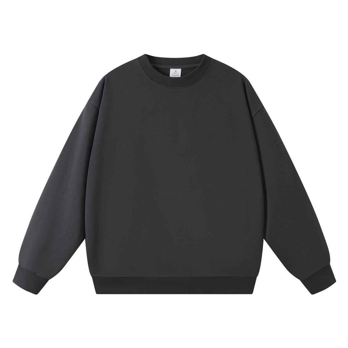 Trendy Brand Heavyweight 400g Terry Crewneck Sweatshirt Couple Pullover Autumn and Winter Thickened Coat Solid Color Loose Unisex Top