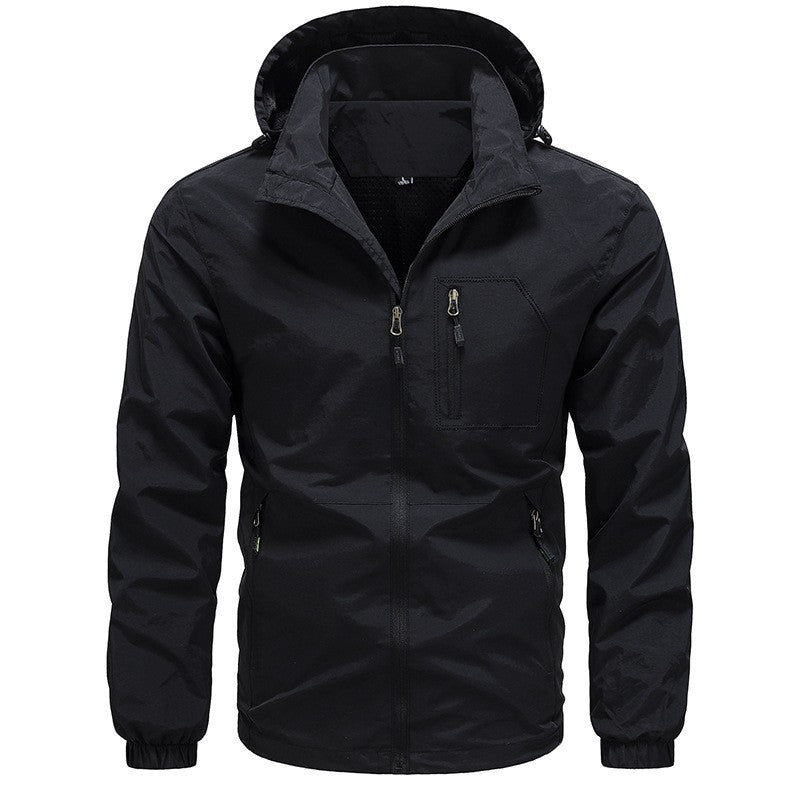 Cross-Border Spring and Autumn Mountaineering Jackets for Men, Quick-Drying Windproof Outdoor Work Jackets, Men's Outdoor Trendy Jackets