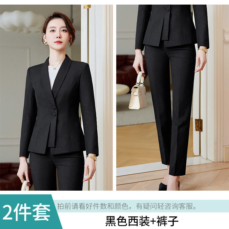 High-end suit suit women's 2023 new business wear temperament goddess style suit jacket formal wear teacher work clothes