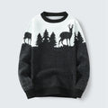 Round neck sweater factory spot on behalf of men's long sleeve jacquard round neck pullover base shirt youth sweater base