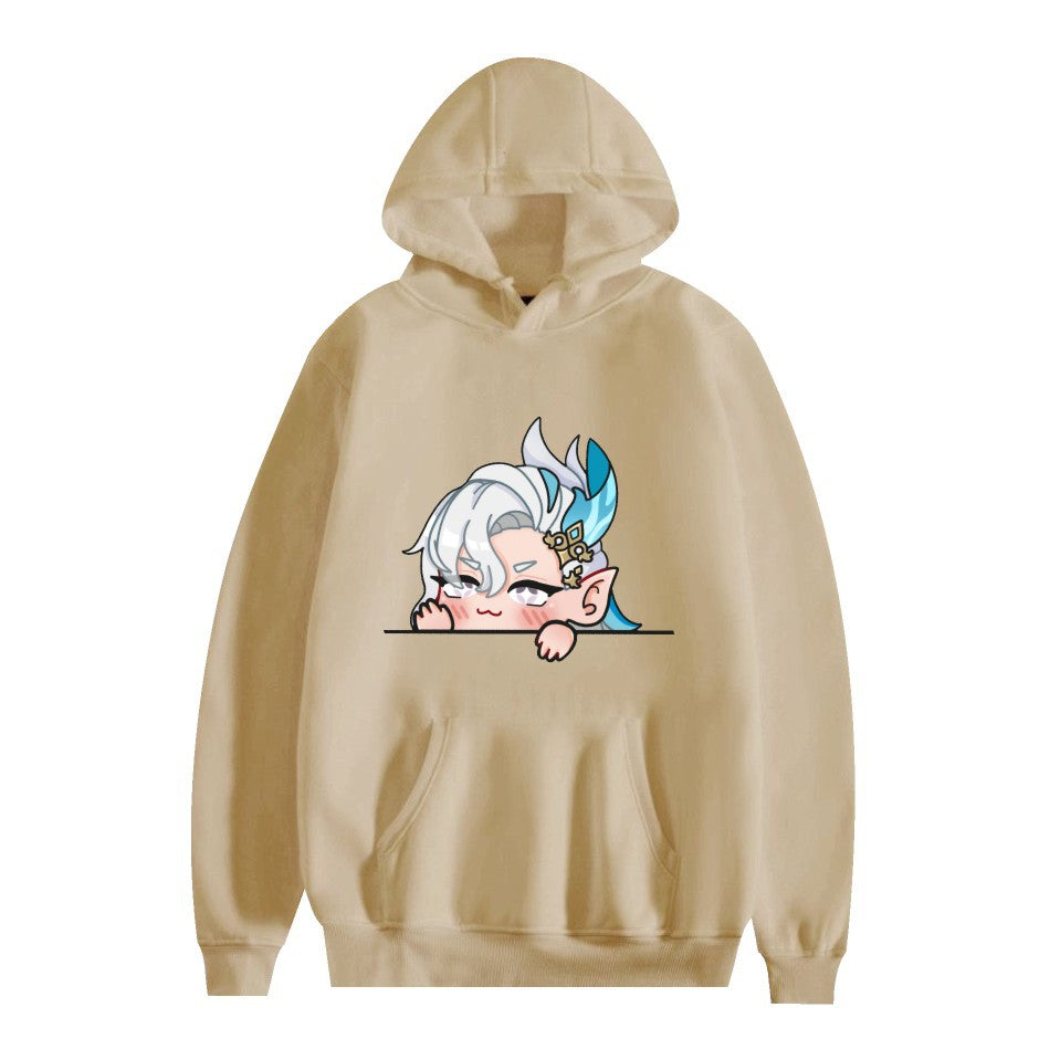 New Anime two-dimensional printed hoodie loose casual men's and women's trendy autumn and winter cross-border sweater Hoodies