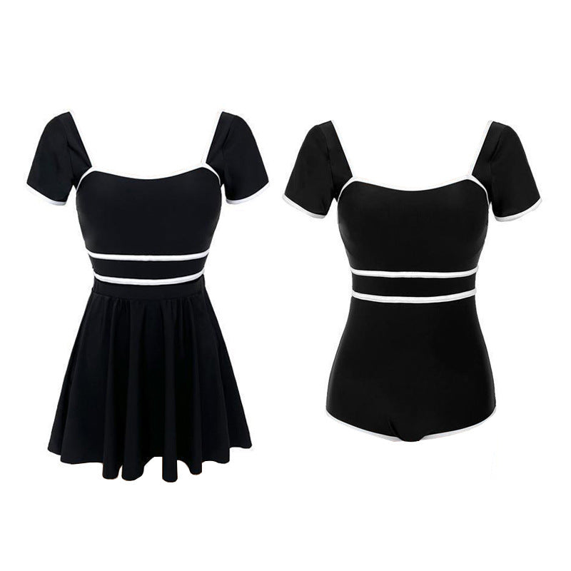 Women's Swimsuit 2026 Summer New Style, Tummy-Covering, Slimming, One-Piece Swimsuit for Hot Springs, Conservative, High-End Swimwear for Girls