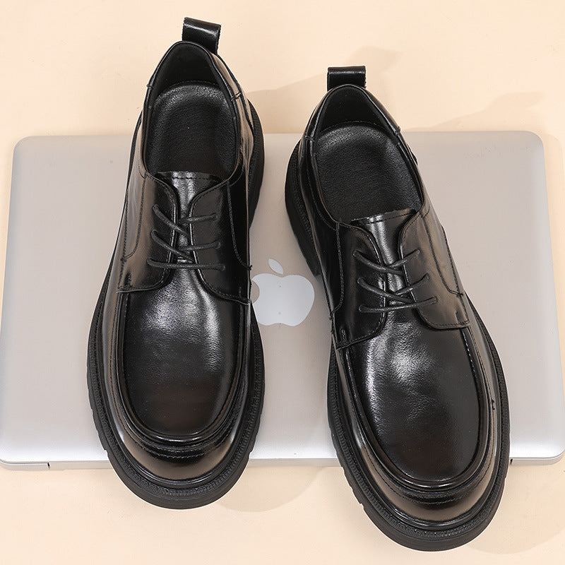 New Men's Shoes 2026 Spring New Style Genuine Leather Derby Shoes Men's Business Formal Leather Shoes Wedding Shoes Groom's Shoes