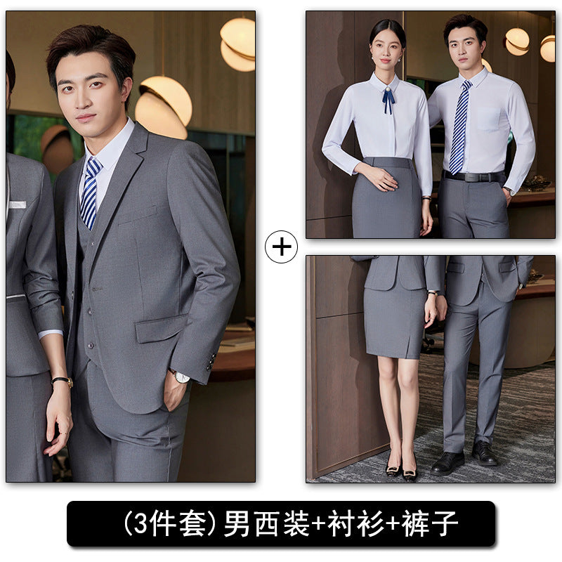 Professional Vest Suit Suit Female Property Jewelry Hotel Ktv Front Desk Receptionist Beautician Work Clothes