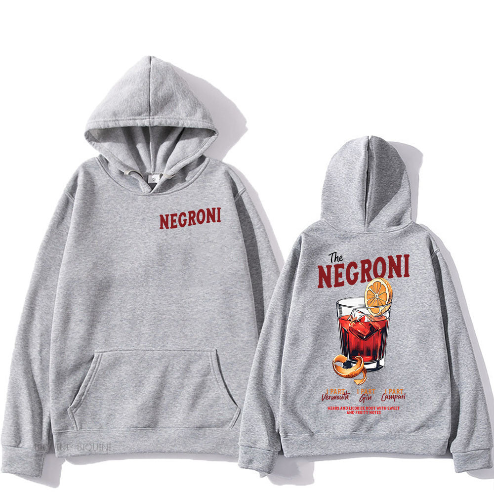 Negroni Unisex Long Sleeve Graphic Hoodie Please Social Club
