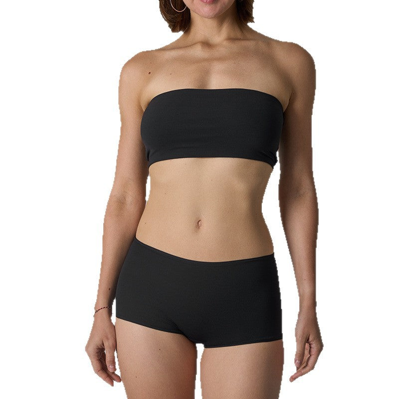 Underwear Set Tube Top Tube Top Strapless One-Piece Nylon Nude Seamless Bottoming Underwear for Women