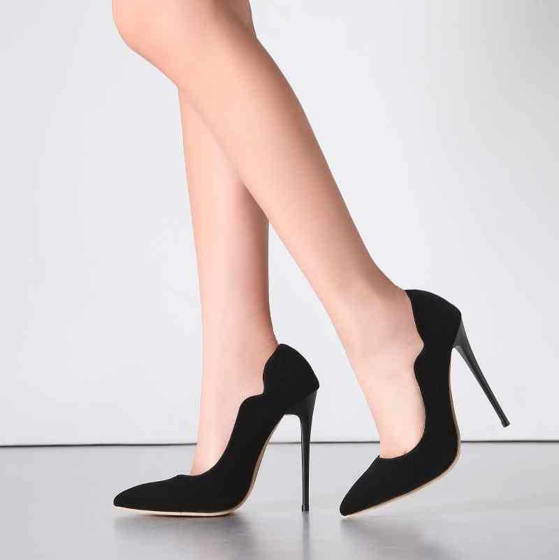 18 Simple Pointed High Heels Patent Leather Temperament Single-layer Shoes Thin Heel Shallow Mouth Professional Work Shoes Ladies Shoes