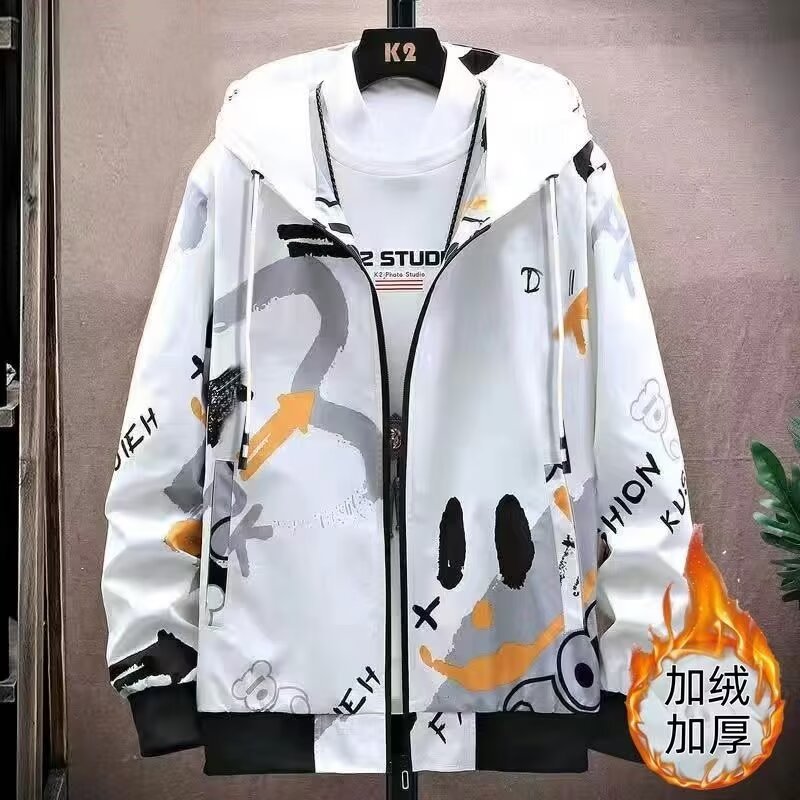 Korean-style New Hoodie Hong Kong-style Loose Simple Hooded Hoodie Cardigan Men's and Women's Fashionable Handsome All-match Jacket