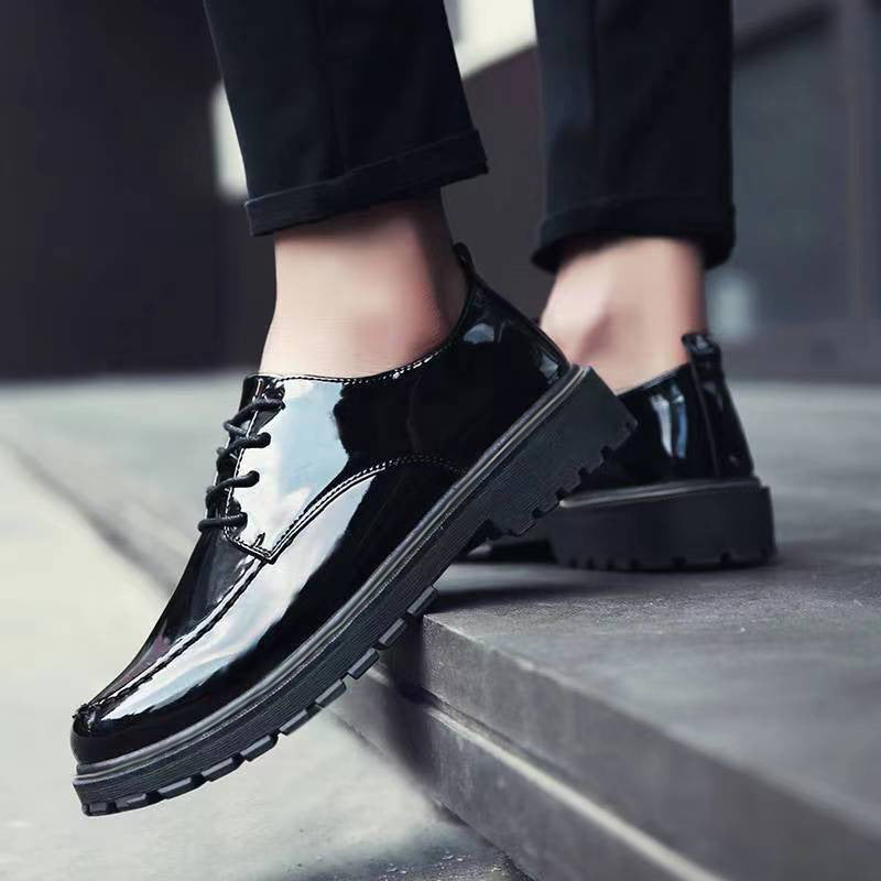 New Business Formal Leather Shoes for Men, Casual Wedding Groom, British Style, Height-Increasing, Summer Breathable, Young Round-Toe Men's Shoes