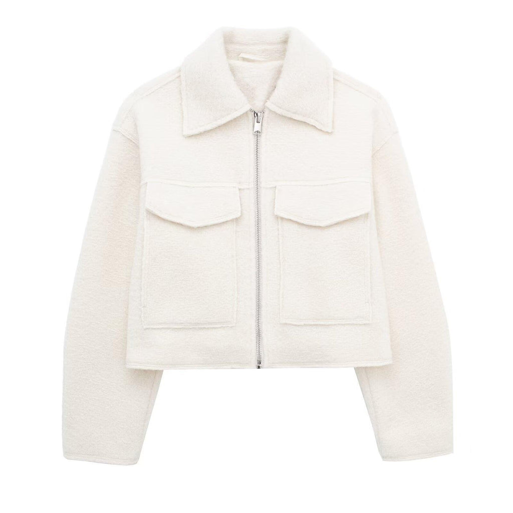 Independent Station Popular Spring & Fall European and American Cross-Border Women's Street Fashion Soft Short Jacket D69237