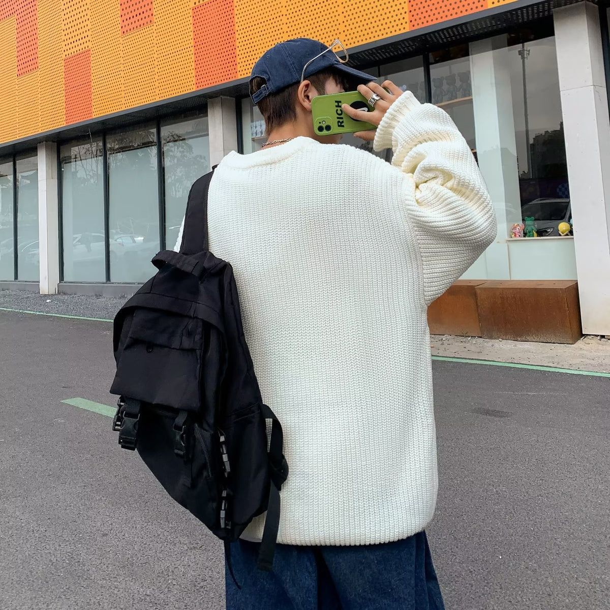 2023 Autumn and Winter New Couple Wear Pullover Sweater Men's Fashion Trend Personalized Loose Lazy Long-sleeved Sweater