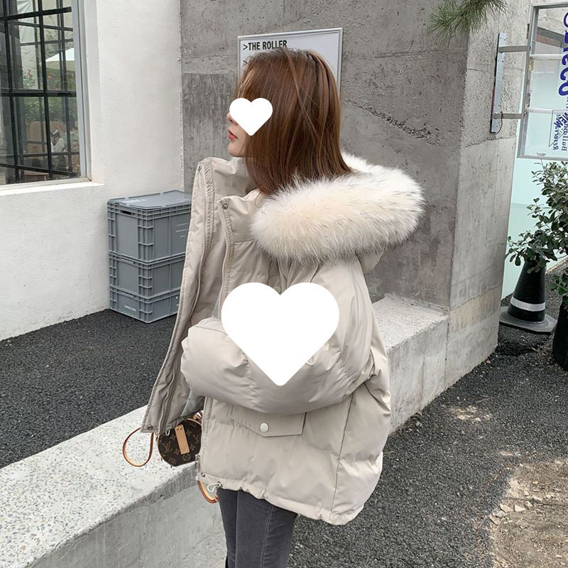 Winter 2025 New Women's down Cotton Jacket, Student Korean Style Loose Fashion Short Cotton-Padded Coat, Thickened and Warm Outerwear