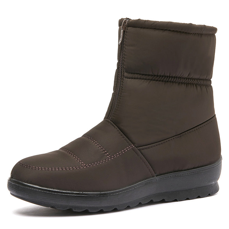 Women's Winter Snow Boots with Plush Lining, Waterproof Short Boots, Warm and Thickened, Cross-Border Women's Boots, Waterproof Large-Size Women's Shoes