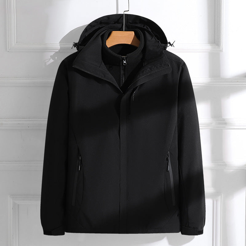 Jacket Bird's three-in-one detachable coat men's autumn and winter waterproof cold-proof warm mountaineering outdoor ski suit women