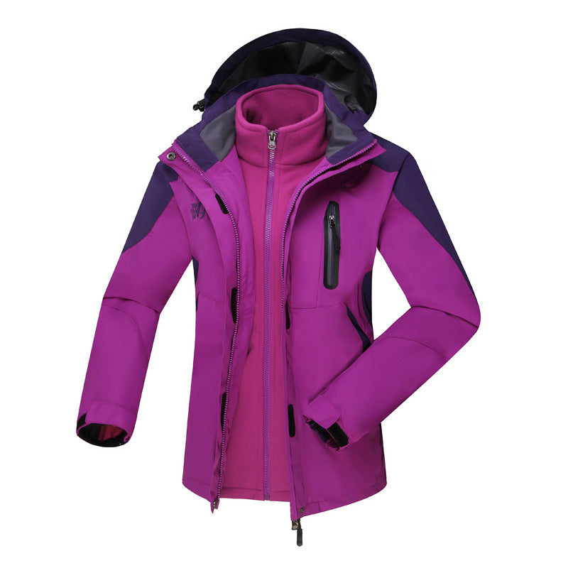 Xizang charge clothing three-in-one two-piece women's men's charge clothing outdoor leisure travel mountaineering clothing manufacturers