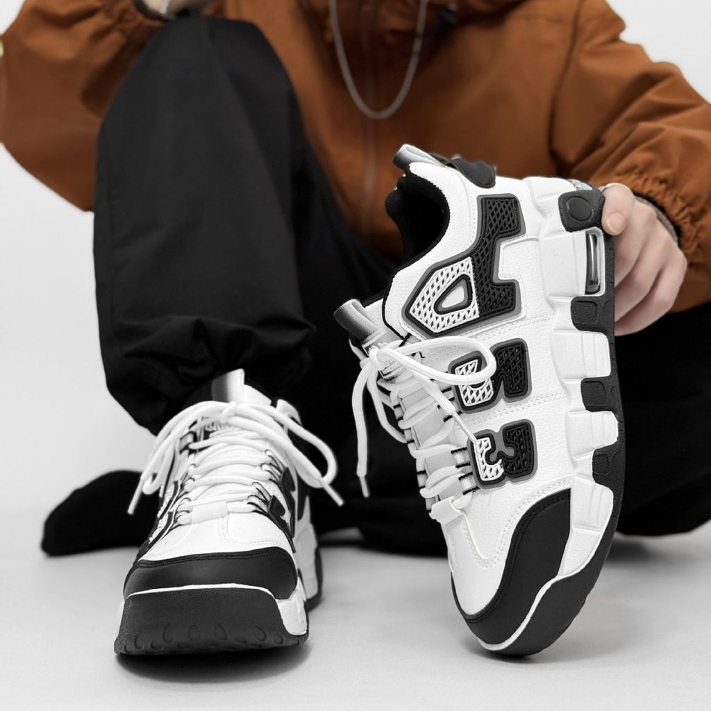 Leather Men's Sneakers, Fashionable and Versatile, Sports and Leisure Men's Shoes, Sports Shoes, Dad Shoes, Comfortable and Versatile for Students