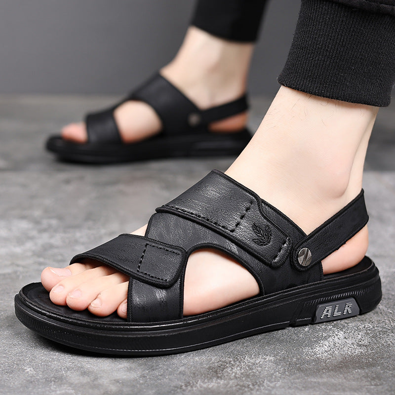 Men's Sandals Summer New Beach Shoes Sandals Dual-purpose Trendy Soft Sole Men's Shoes Outdoor Casual Non-slip Motoring Shoes