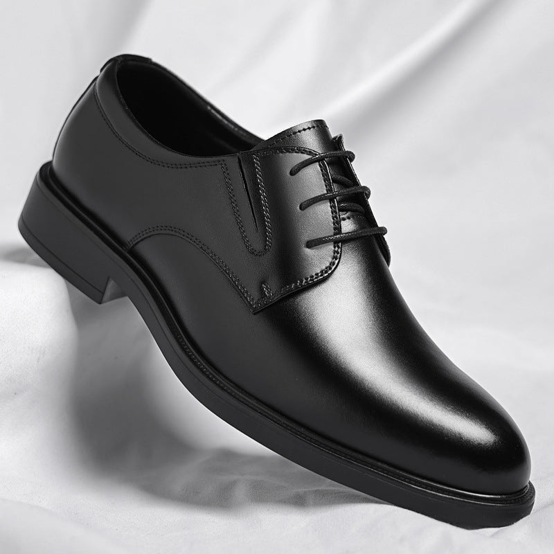 Men's Leather Shoes 2026 Autumn New British Style Soft-Soled Men's Casual Shoes Business Formal Wear Suit Groom Wedding Shoes