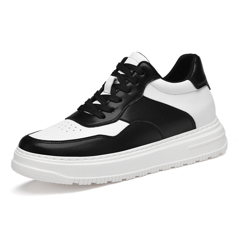 Spring Invisible Inner Height Increase 8cm Men's Shoes Breathable Sports Shoes Trendyy Height Increasing Shoes White Shoes Casual Versatile Sneakers