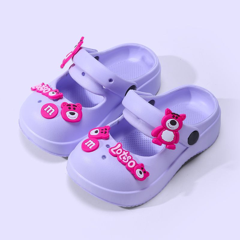 Girls' sandals Princess girls' summer children's hole slippers big children's baby girls' outdoor beach shoes non-slip baby