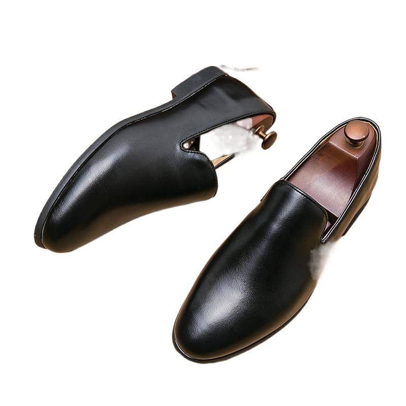 Japanese Men's Loafers Korean Style Summer New British Style Simple Business Formal Slip-On Casual Men's Leather Shoes