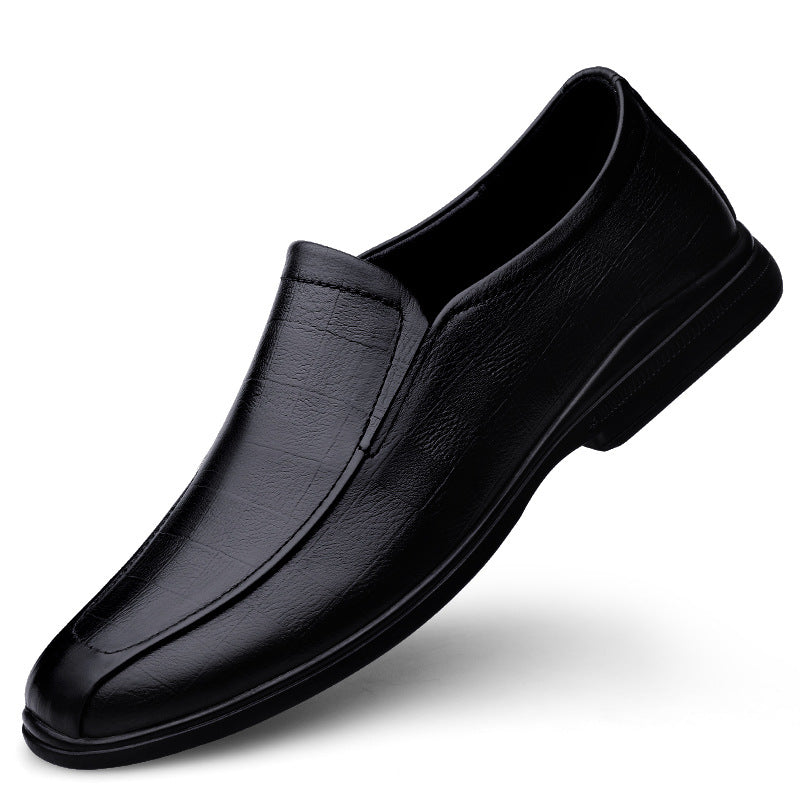 2023 autumn new men's loafers fashionable all-match breathable comfortable wide surface leather shoes for middle-aged work shoes