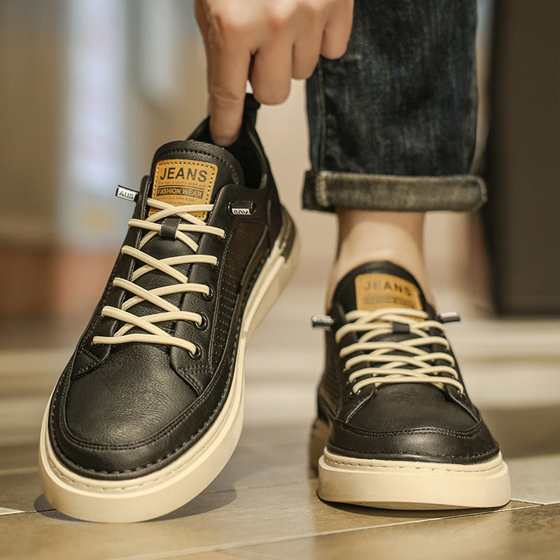Men's Summer Breathable Versatile Korean Style Trendy Sneakers, Men's Mesh Thin Thick-Soled Non-Slip Casual Height-Increasing Shoes