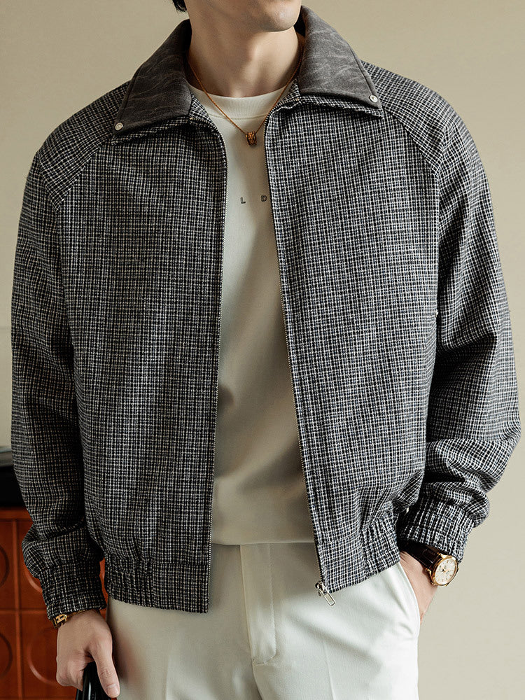 Plus-Size Men's Trendy Lapel Jacket Coat for Big Guys, Loose Outerwear for Spring and Autumn, High-End Feel
