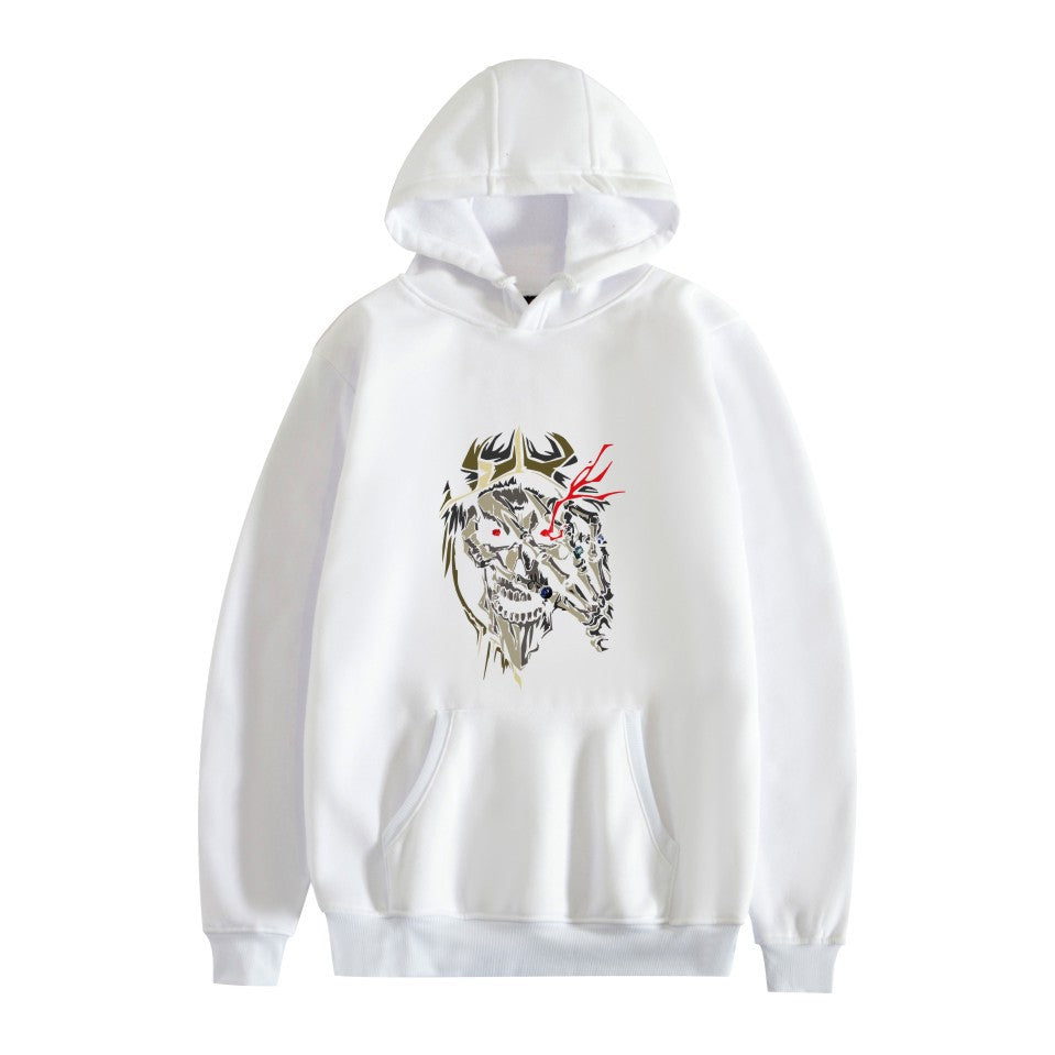 Cross-border overlord peripheral hoodie cartoon cartoon print autumn and winter men's and women's hooded sweater