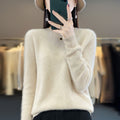 Wholesale First-Line Ready-To-Wear Round Neck Woolen Sweater for Women, Simple Elegant Knitted Sweater, Long-Sleeved Versatile Sweater Bottoming Shirt