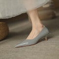 2025 Early Spring New Style Women's High Heels Women's Stiletto Pu Leather Pointed Toe Sexy French Girl Pumps Versatile