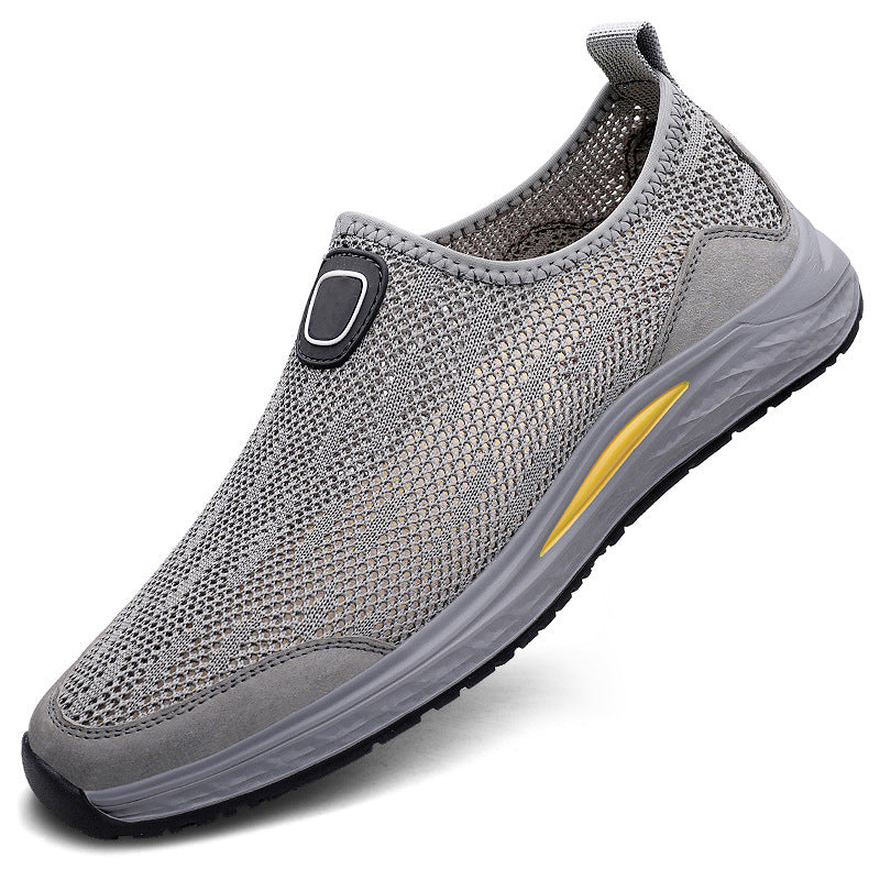 Lightweight One-piece Mesh Running Shoes Men's Summer New Flying Weaving Autumn Breathable Sneakers Men's Shoes