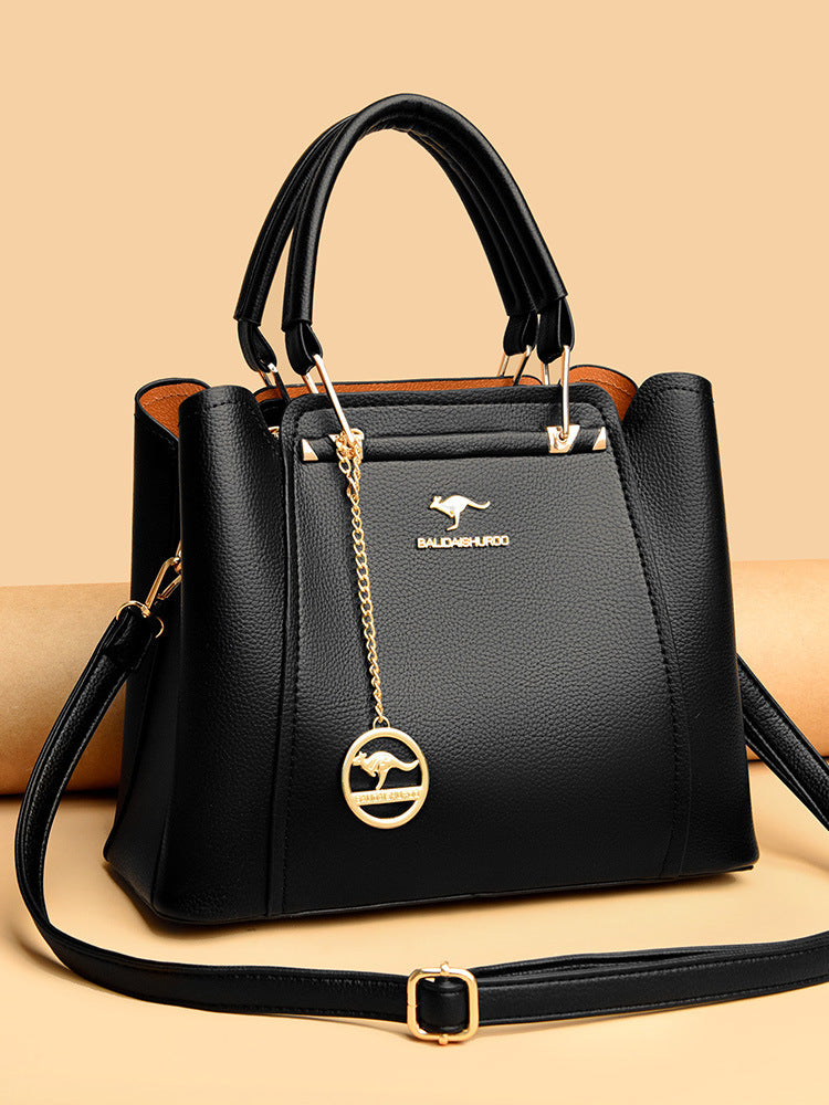 Autumn 2024 New Women's Bag Large Capacity Middle-aged Mother's Handbag Simple All-match Large Capacity Women's Shoulder Bag