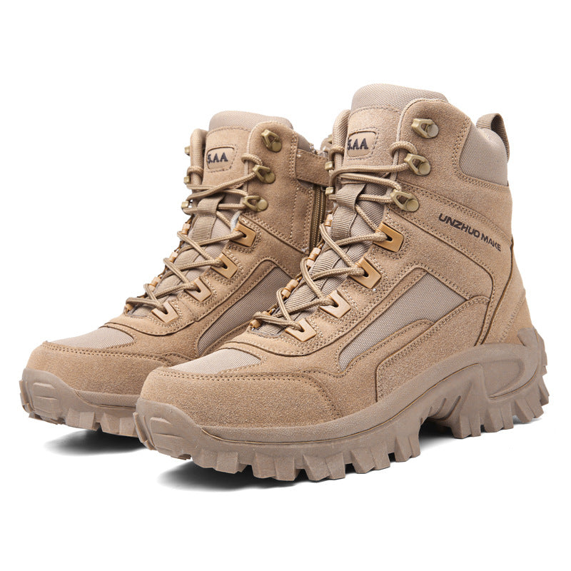 Cross-border Boots Amazon 2024 Fall/Winter Men's High-top Spelling Duoduo AliExpress Outdoor Hiking Boots Snow Boots