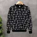 Printed Autum and Winter Sweatshirts for Spring and Autum, Korean Style New Round Neck Loose Tops, Hong Kong Style Trendyy New Styles for Men