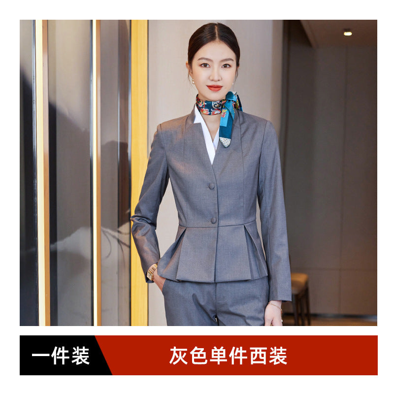 Professional suit suit women's Spring and Autumn 2023 new fashion temperament capable sales department real estate consultant work clothes