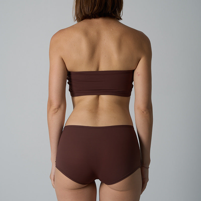Underwear Set Tube Top Tube Top Strapless One-Piece Nylon Nude Seamless Bottoming Underwear for Women