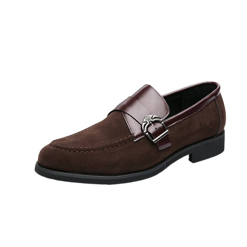 Leather Export Large Size British Loafers Men's Size 45 Autum Youth Leather Shoes Breathable Slip-On Men's Shoe Merchant